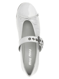 MIU MIU Miu Miu Women Buckle And Bow Ballet Flats