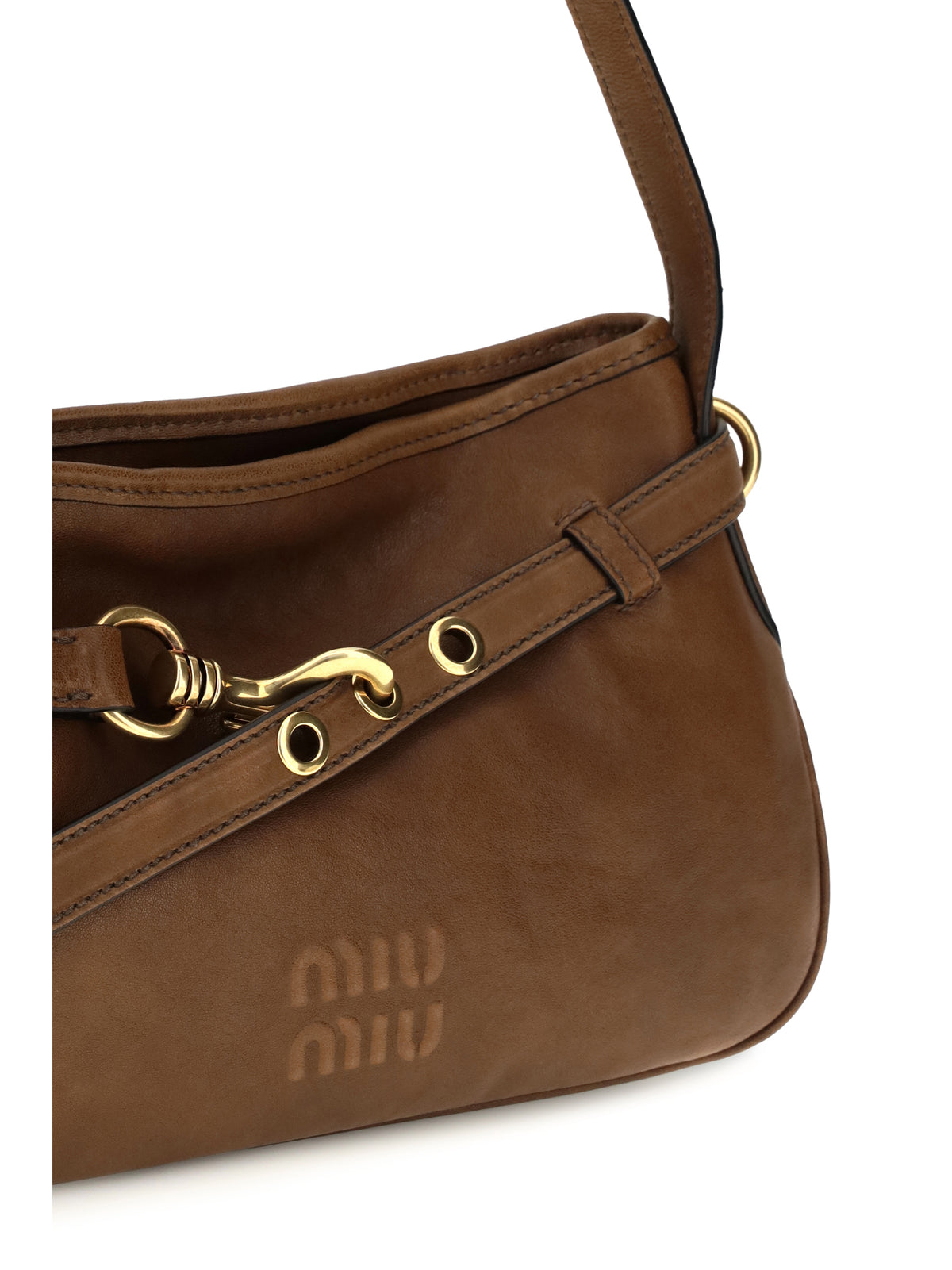 MIU MIU Miu Miu Women Leather Shoulder Bag With Buckle Detail