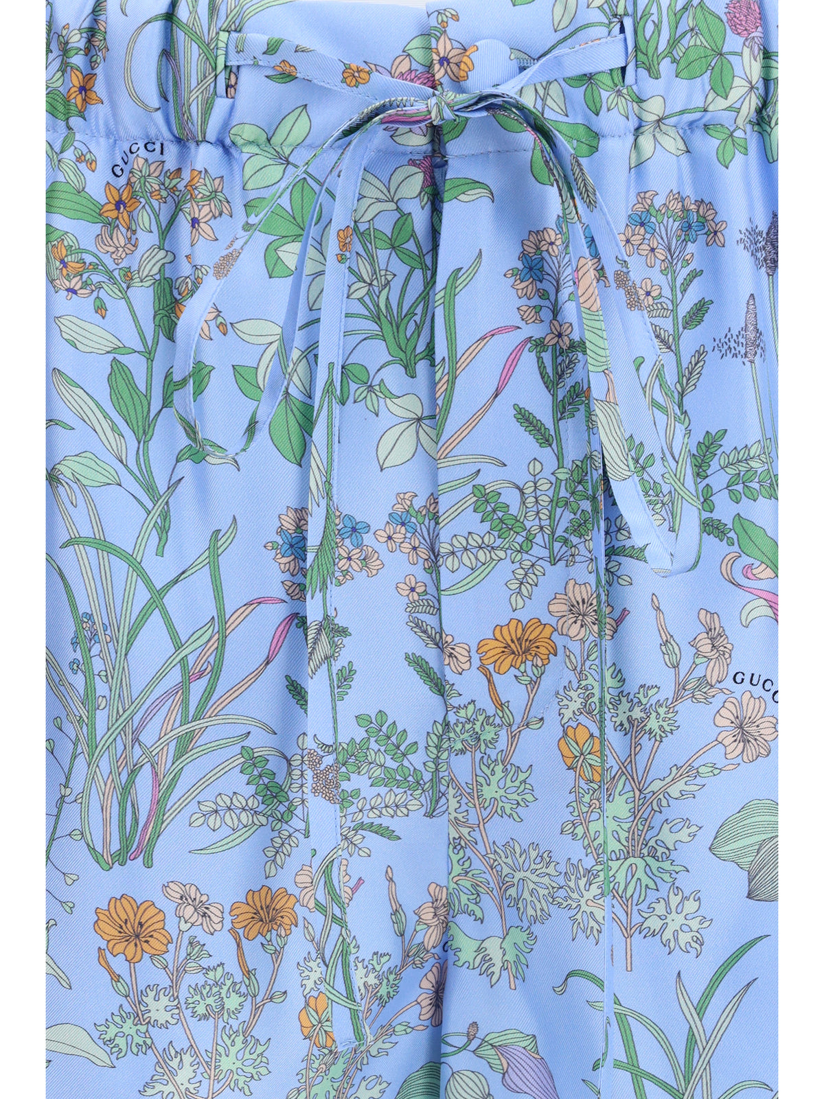 Gucci Women Printed Silk Twill Shorts