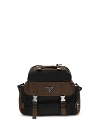 Prada Men Explore Shoulder Bag In Re-Nylon And Leather