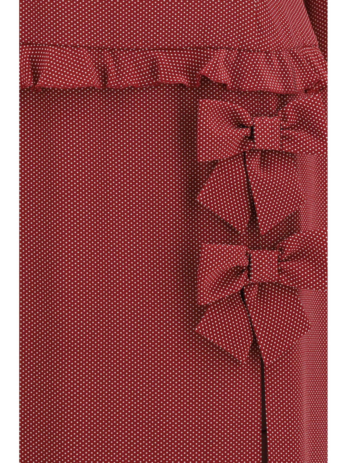 Alessandra Rich Women Silk Polka-Dot Midi Dress With Appliqué Bows