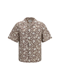 Prada Men Printed Cotton Bowling Shirt