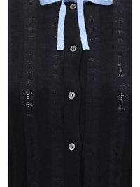 Marni Women Wool And Silk Cardigan With Bow