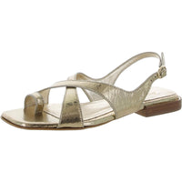 Nikki Womens Leather Ankle Strap Slingback Sandals