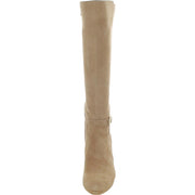 Taelynn Womens Zipper Leather Knee-High Boots