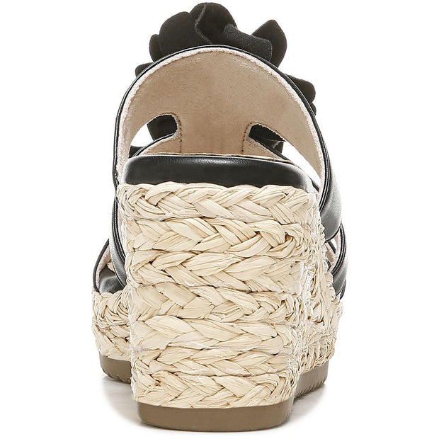 Oodles-Flwr Womens Slip On Wedge Sandals
