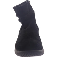 Boston Souch Womens Suede Side Zipper Ankle Boots