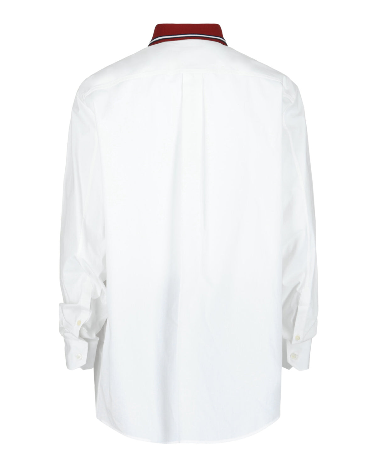 Valentino Valentino Mens Long-Sleeved Cotton Poplin Shirt With  Embroidery