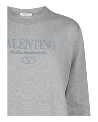Valentino Valentino Mens Embroidered Logo Crewneck Sweatshirt