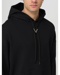 Valentino Oversized Hoodie Sweatshirt Men Black Sweatshirts & Hoodies