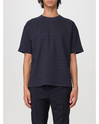 Valentino VLTN Monogram Short Sleeve Tee Men Blue T-Shirts