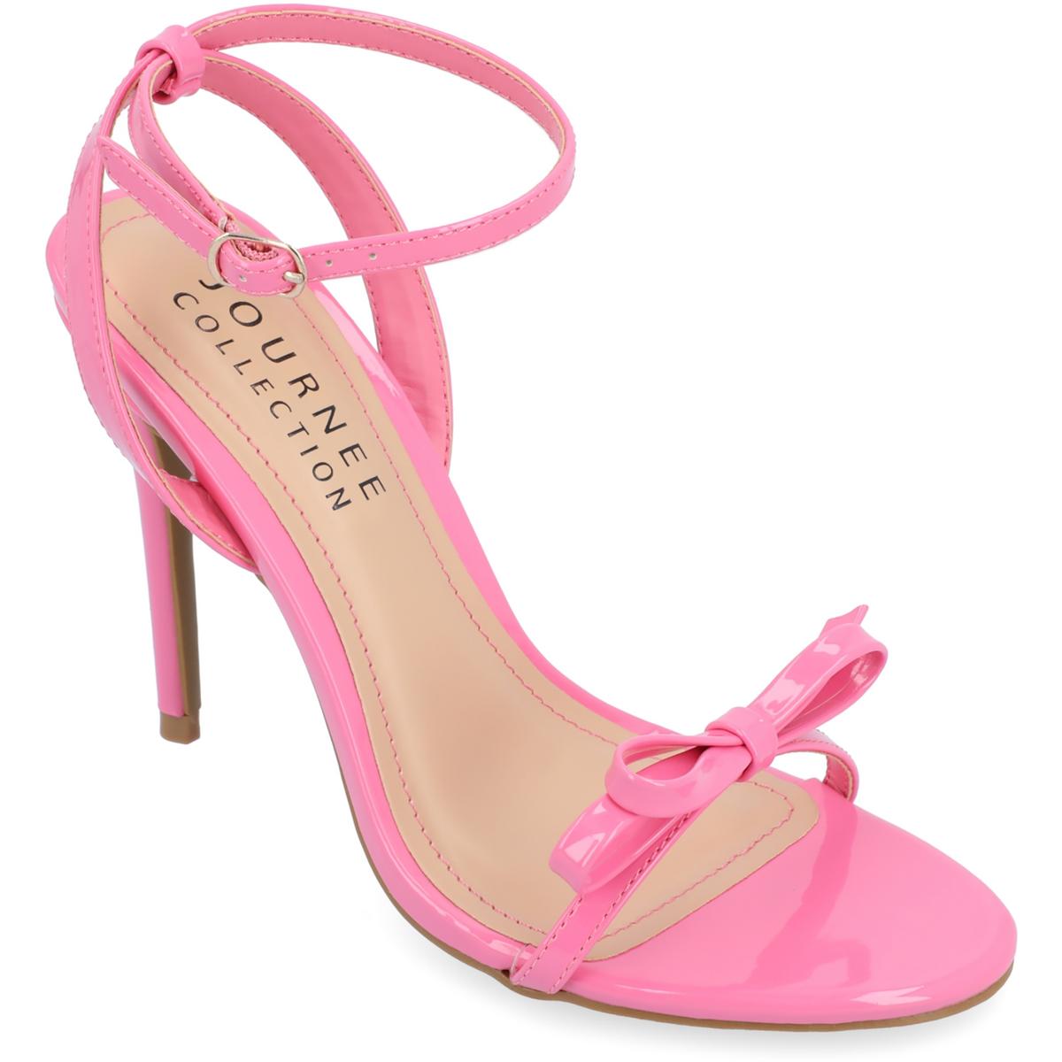 Elvina Womens Patent Ankle Strap 11 Medium Pink
