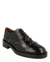 Valentino Valentino Womens Gentleglam Studded Wingtip Oxfords