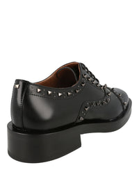 Valentino Valentino Womens Gentleglam Studded Wingtip Oxfords