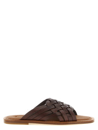 Miu Miu Women Waxed Leather Sandals