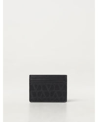 Valentino Garavani Card Holder Leather Wallet Men Black