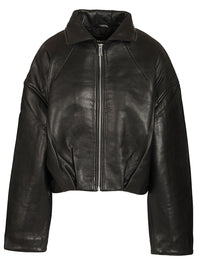 Rotate Women Boxy Leather Jacket