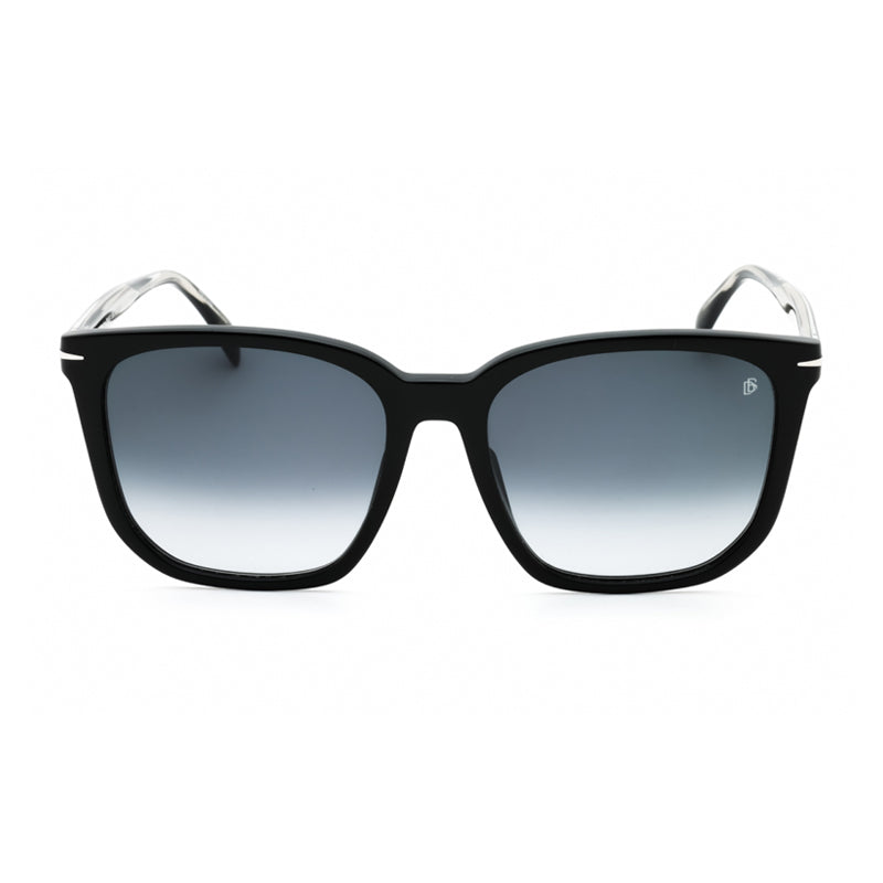 David Beckham Sunglasses Square Full Rim, Black Frame and Dark Grey Gradient Lens DB1071/F/S08079O