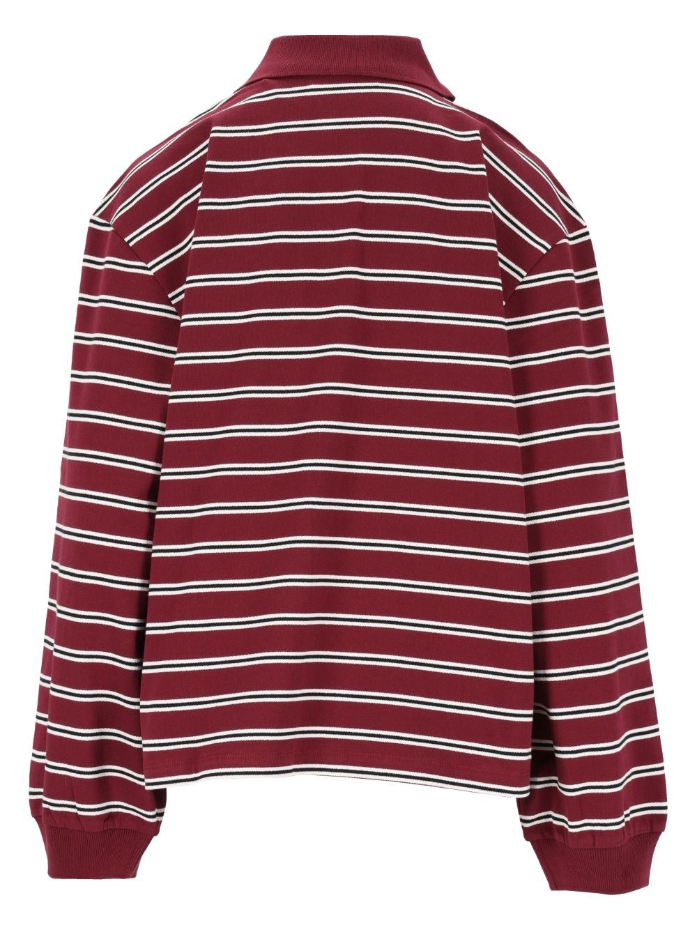 Rotate Rotate Women Long-Sleeved Striped Polo Shirt