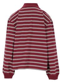 Rotate Rotate Women Long-Sleeved Striped Polo Shirt