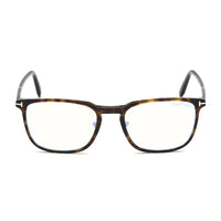 Tom Ford Eyeglasses Square Full Rim, Shiny Black with Crystal Frame and Clear Demo Lenses Lens FT5699-B005