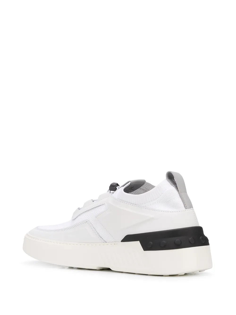Tods Leather Mesh No-Code Low-Top Sneakers White