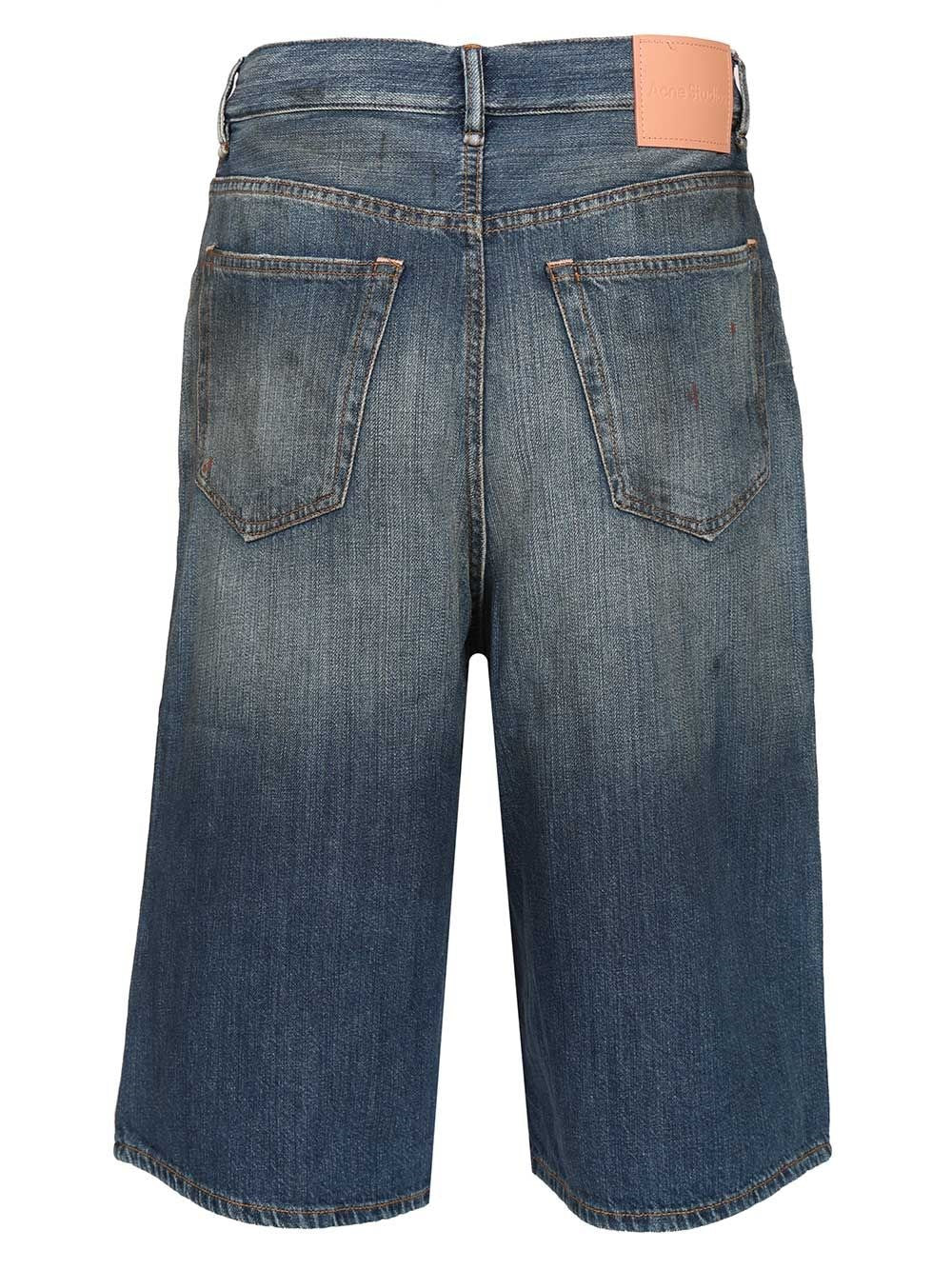 Acne Studios Men Organic Cotton Denim Shorts
