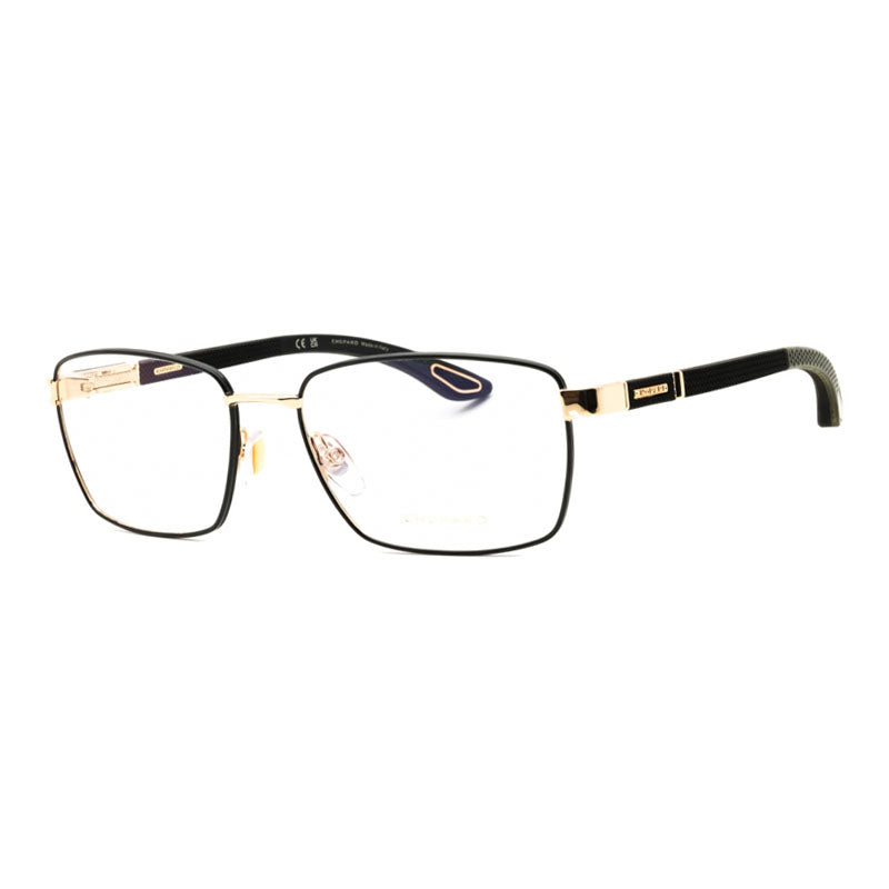 Chopard Eyeglasses Rectangle Full Rim, Shiny Rose Gold Frame and Clear Demo Lenses Lens VCHG88V0301