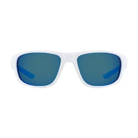 Nike Sunglasses Rectangle Full Rim, White Grey Frame and Blue Mirror Lens ADRENALINEMIEV1134144