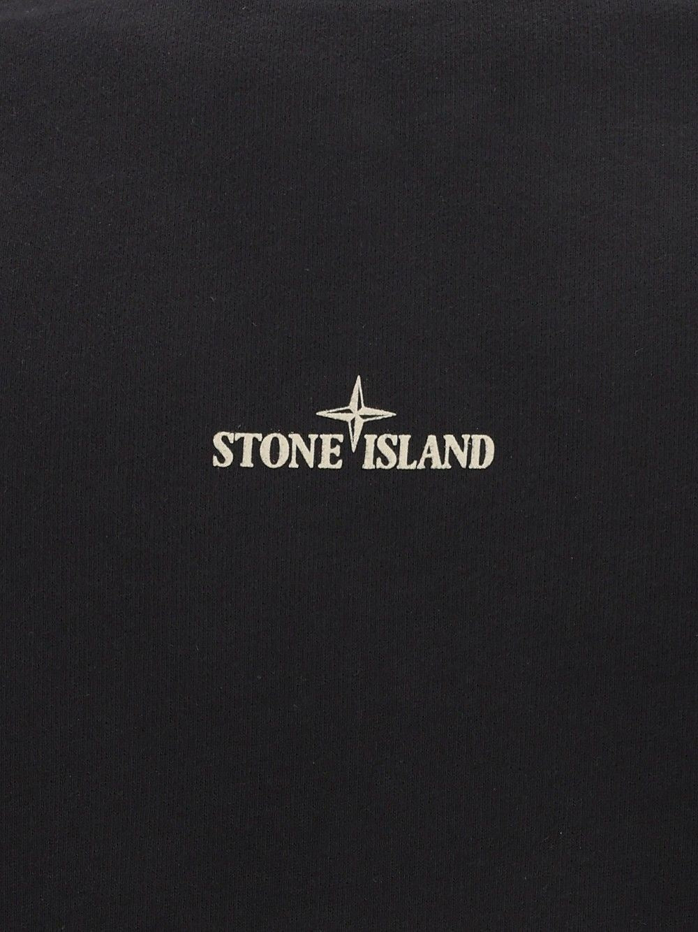 Stone Island Men Organic Cotton Fleece Crewneck Sweatshirt