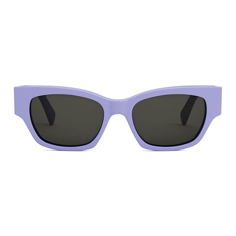 Celine Sunglasses Square Full Rim, Shiny Light Brown Frame and Smoke Lens CL40197U39A