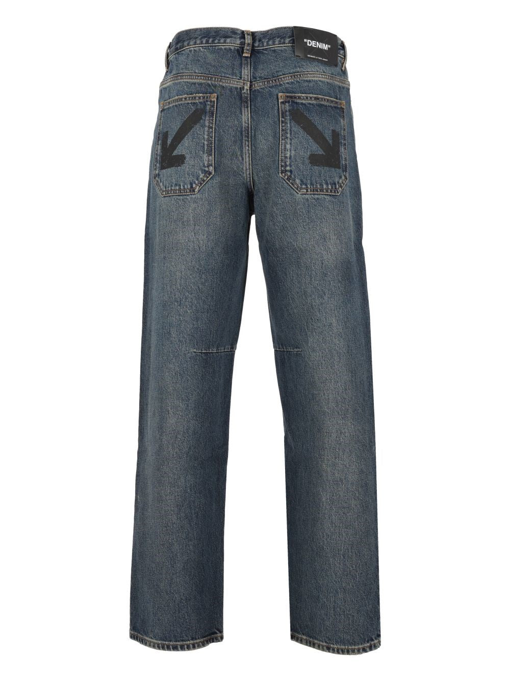 Off-White Men Half Arrow Slim-Fit Relaxed Jeans