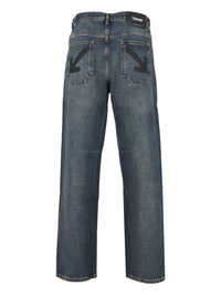 Off-White Men Half Arrow Slim-Fit Relaxed Jeans