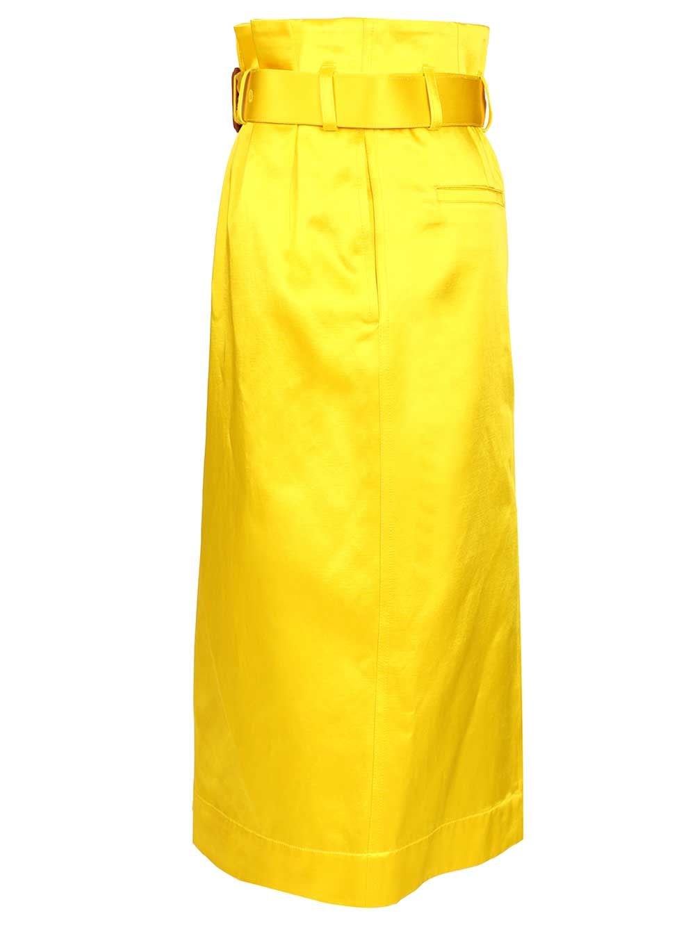 Dries Van Noten Women Seachy Cotton Satin Skirt