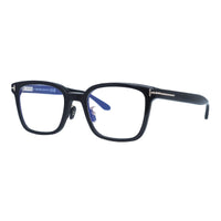 Tom Ford Eyeglasses Square Full Rim, Shiny Black Frame and Clear Blue Light Block Lens FT5859-D-B001