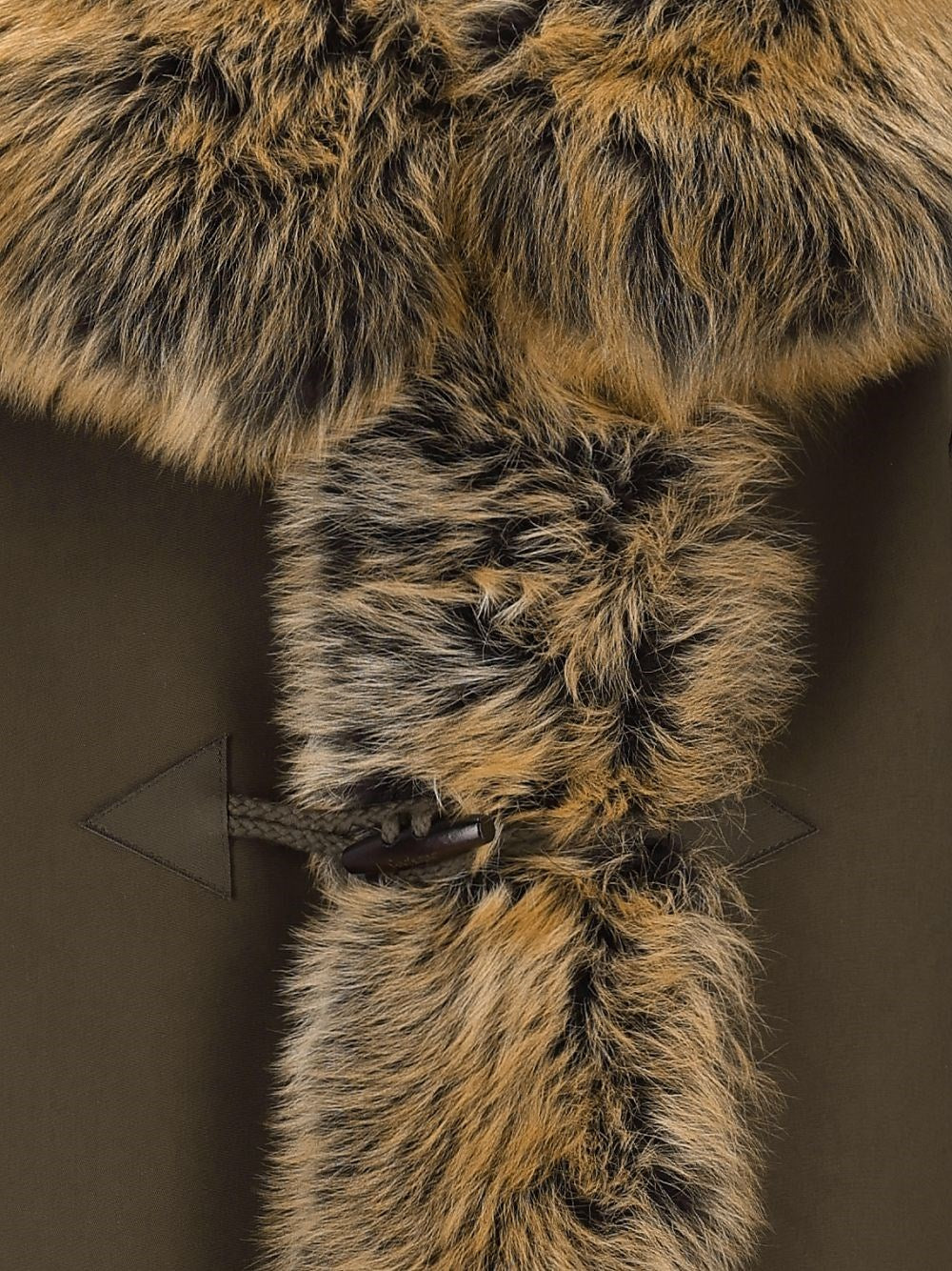 Saint Laurent Women Canvas And Shearling Coat