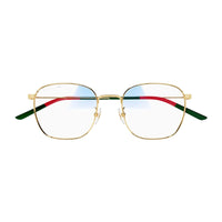 Gucci Sunglasses Square Full Rim, Gold Frame and Clear to Brown Photochromic Lens GG0681S001