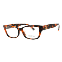 Versace Eyeglasses Cat Eye Full Rim, Dark Havana Frame and Clear Demo Lenses Lens VE3284BA944