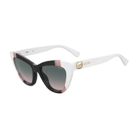 Moschino Sunglasses Cat Eye Full Rim, Black/Pink/White Frame and Green Gradient Pink Lens MOS122/S03H2JP