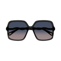 Chloe Sunglasses Square Full Rim, Grey Frame and Blue Gradient Lens CH0086S001