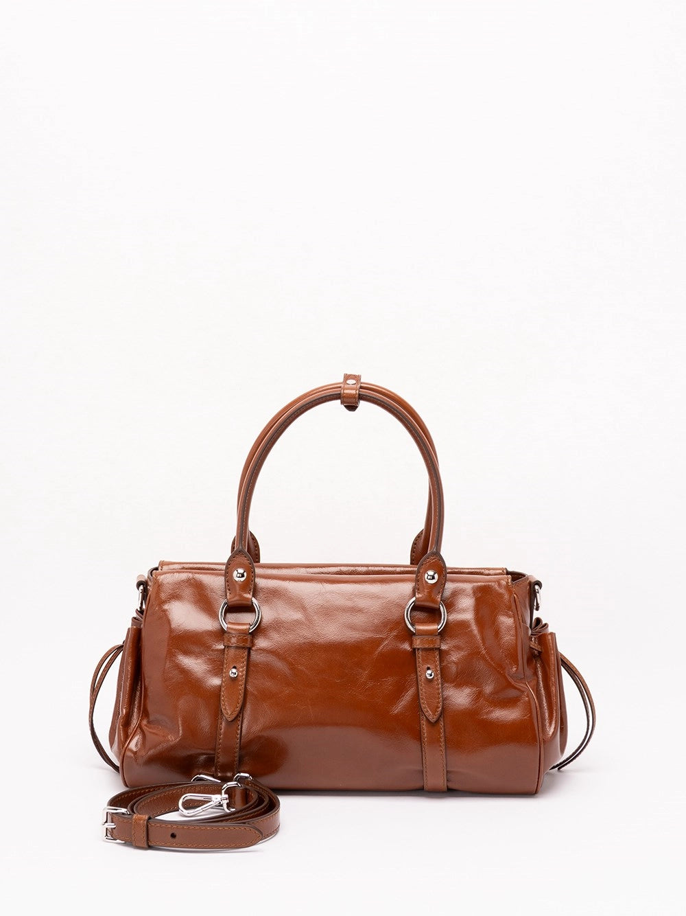 Miu Miu Women Shiny Leather Handbag