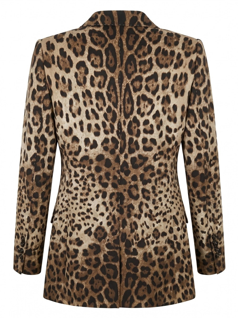 Dolce & Gabbana Women Turlington Leo-Print Wool Double-Breasted Jacket