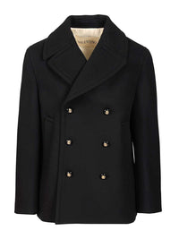 Valentino Garavani Men Wool Pea Coat