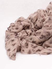 Brunello Cucinelli Women Cashmere Scarf With Lynx Animal Print
