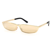 Tom Ford Tom Ford Sunglasses Rectangle Full Rim, Gold Frame and Brown Mirror Lens FT105932G