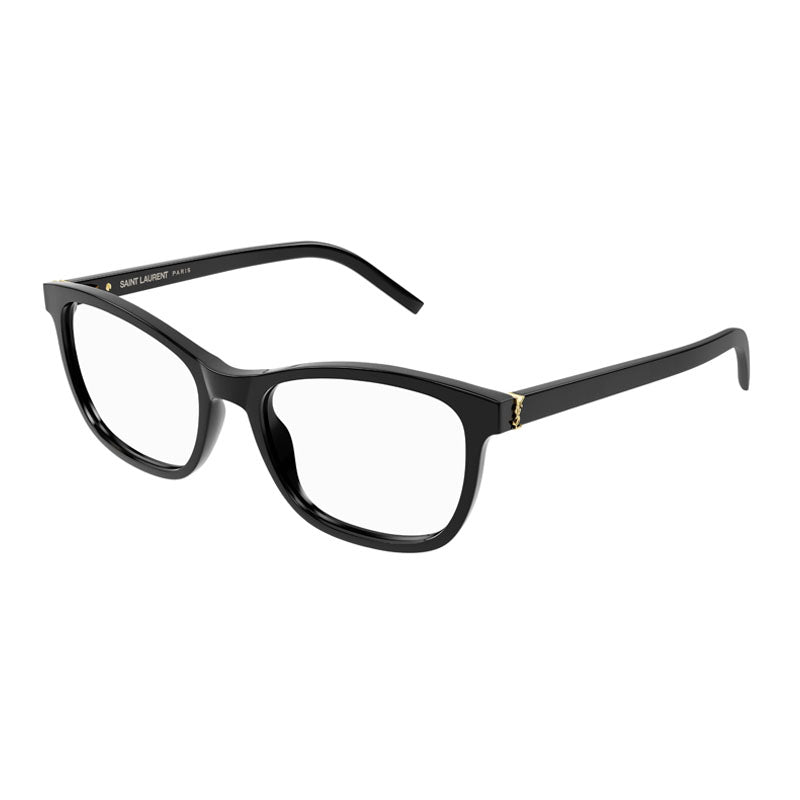 Saint Laurent Eyeglasses Cat Eye Full Rim, Black Frame and Clear Demo Lenses Lens SLM121001