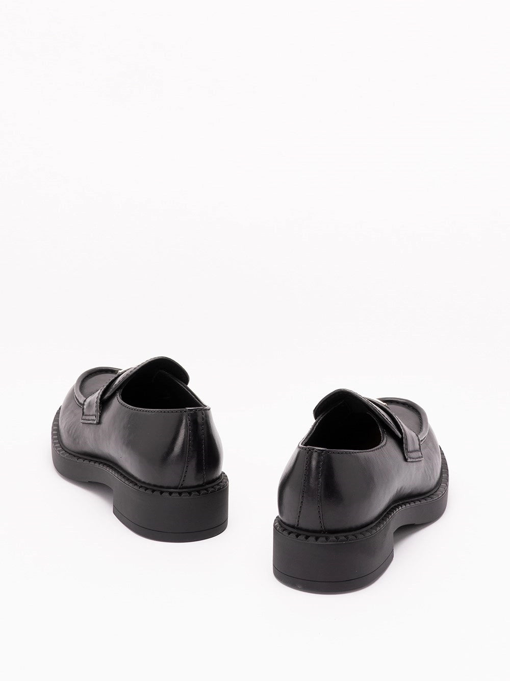 Prada Prada Men Aged Leather Loafers