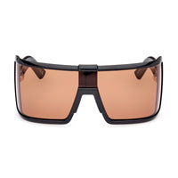 Tom Ford Tom Ford Sunglasses Shield Full Rim, Shiny Black Frame and Brown Orange Lens FT111801E