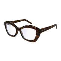 Saint Laurent Eyeglasses Cat Eye Full Rim, Black Frame and Clear Demo Lenses Lens SL68OPT001