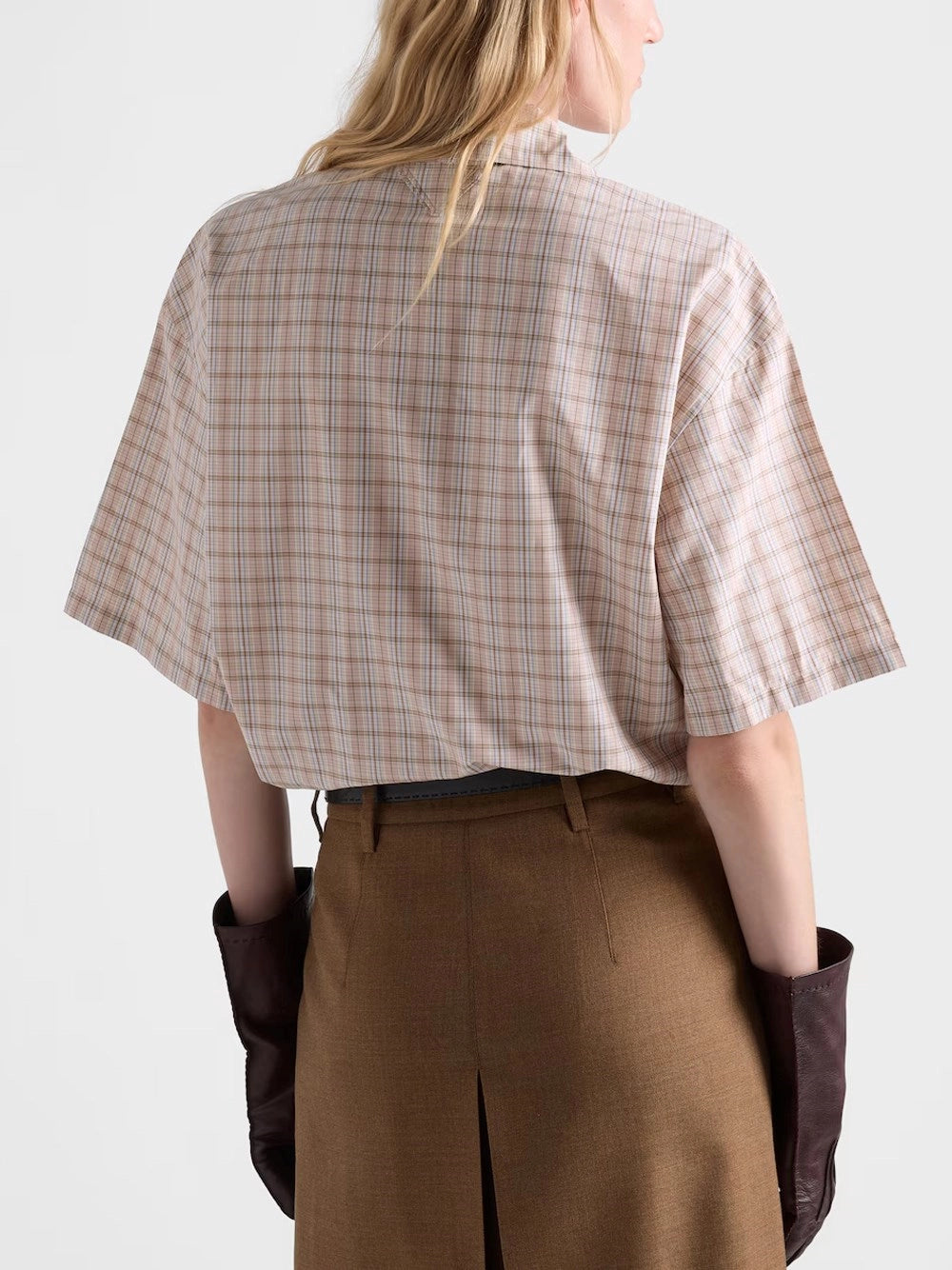Prada Women Madras Print Shirt